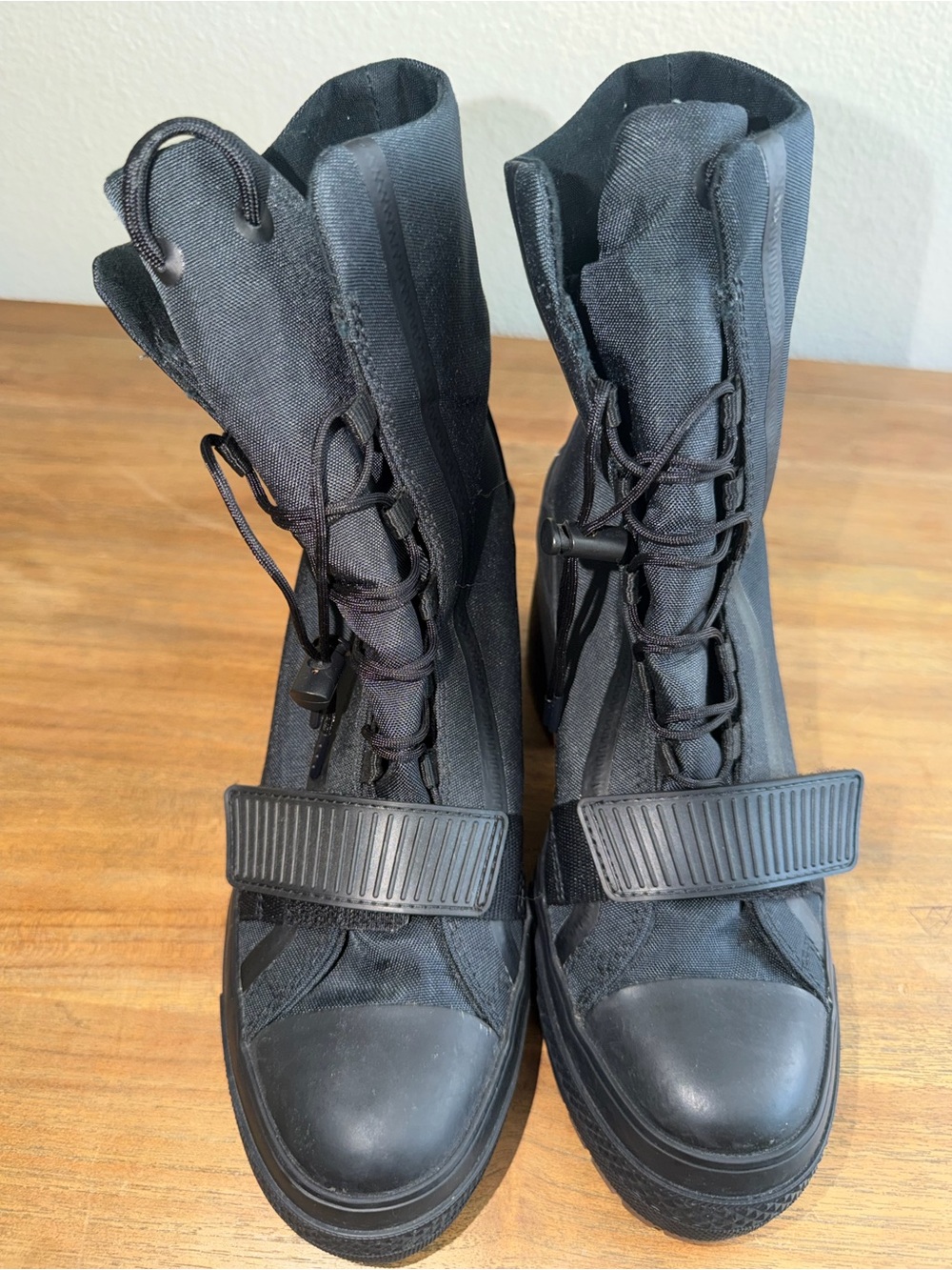 Converse Black Women's High-Top Lace-Up Strap Boots
